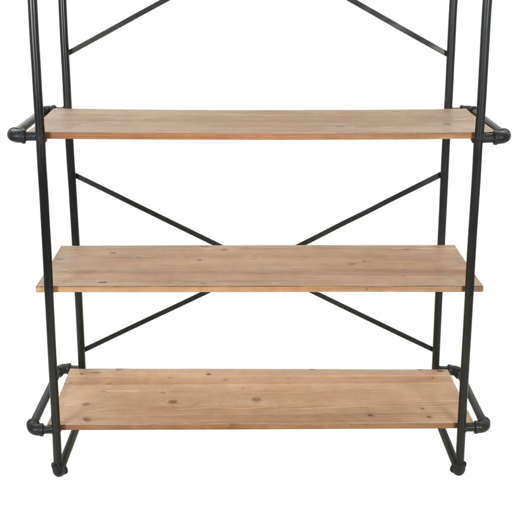 Solid Firwood and Steel Bookcase J125737