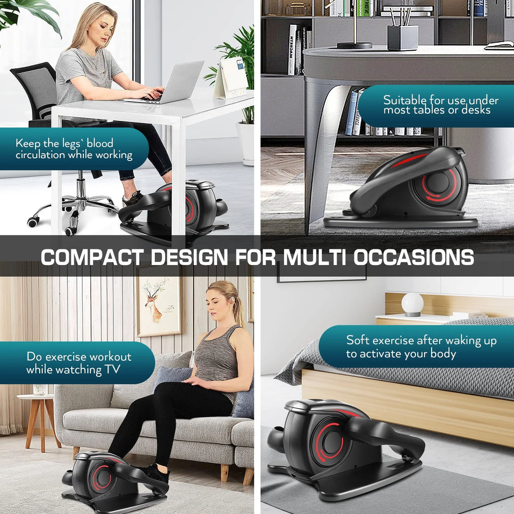 Black Red Under Desk Elliptical Machine C35838