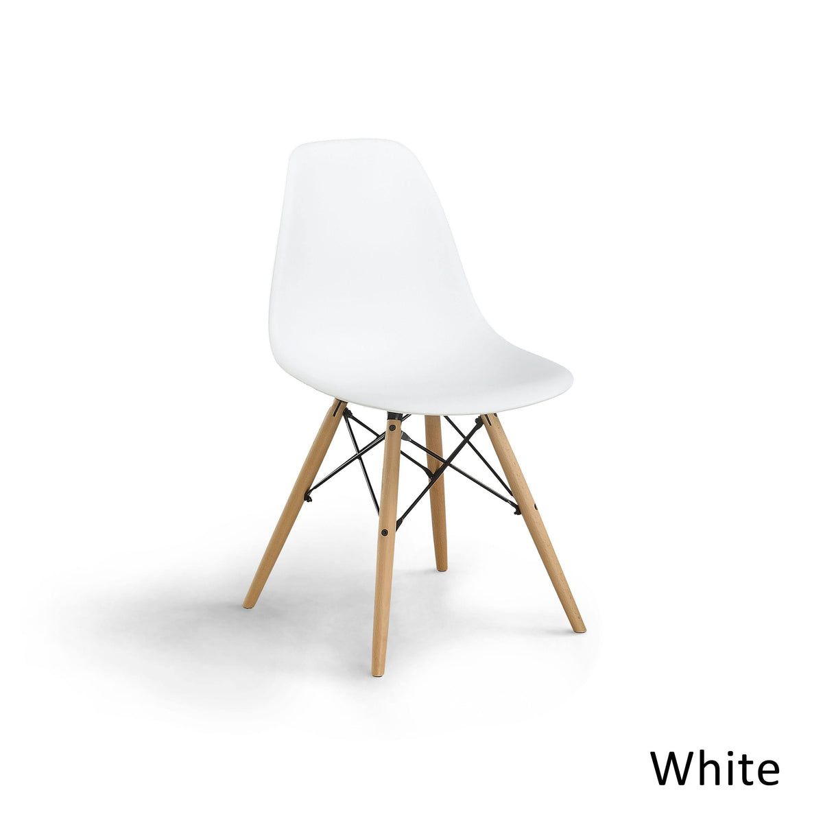 Black Plastic Accent Chairs Set of 2 M125828