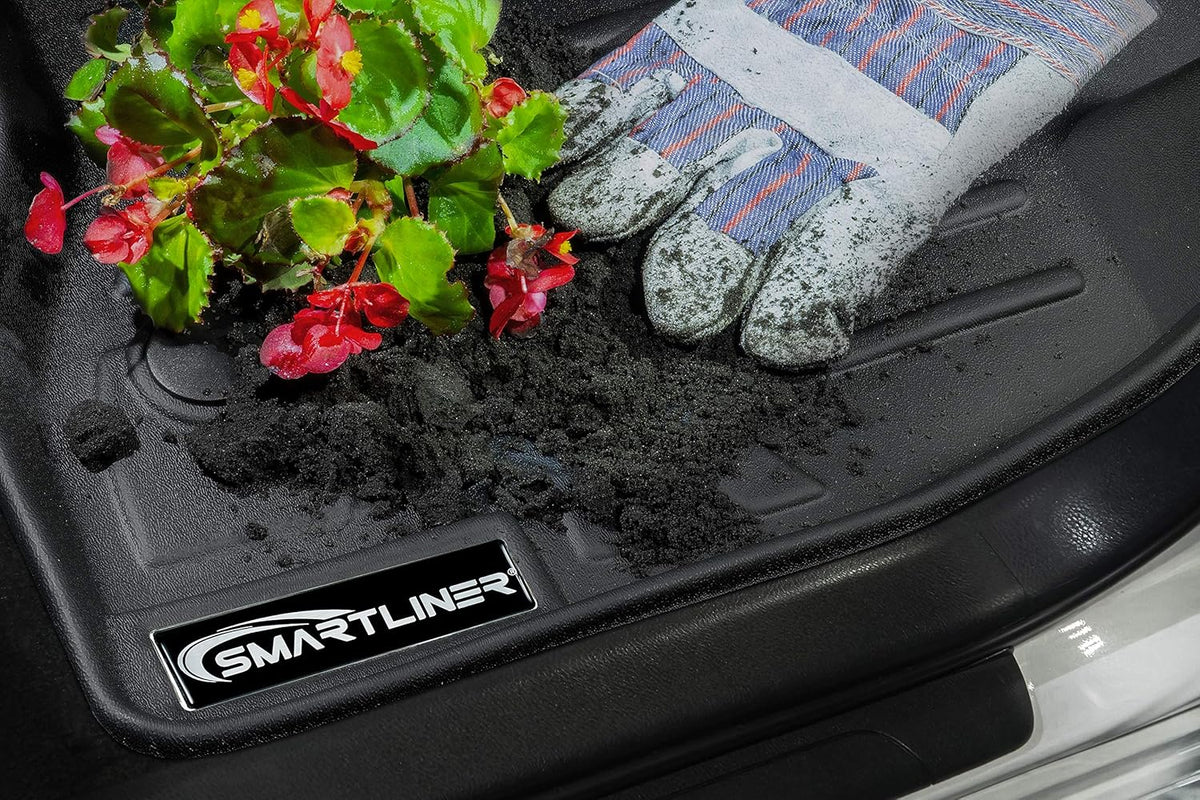 Custom Fit Floor Mats 2 Rows and Cargo Liner Set Black H419765