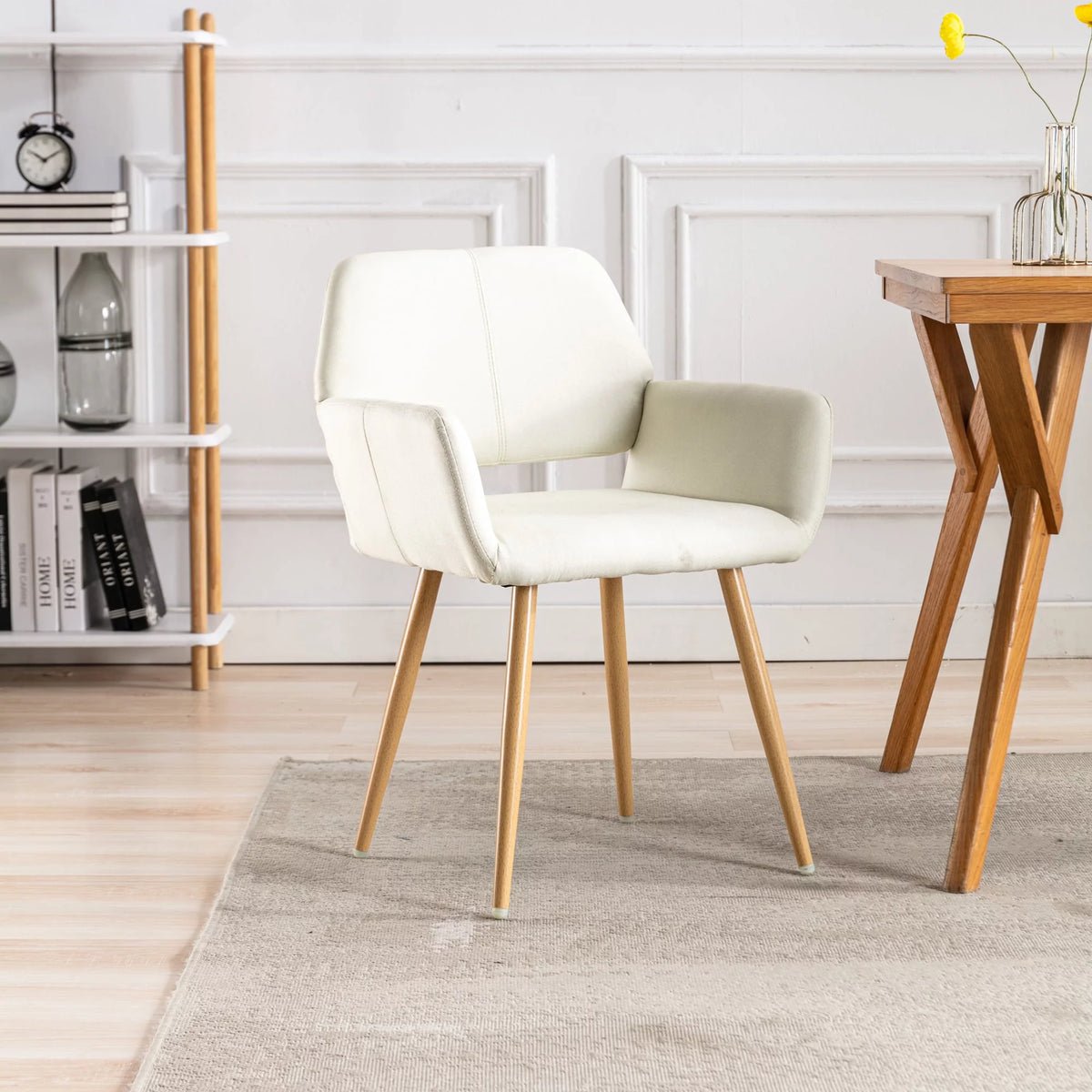 Modern Fabric Accent Chair with Metal Legs V260