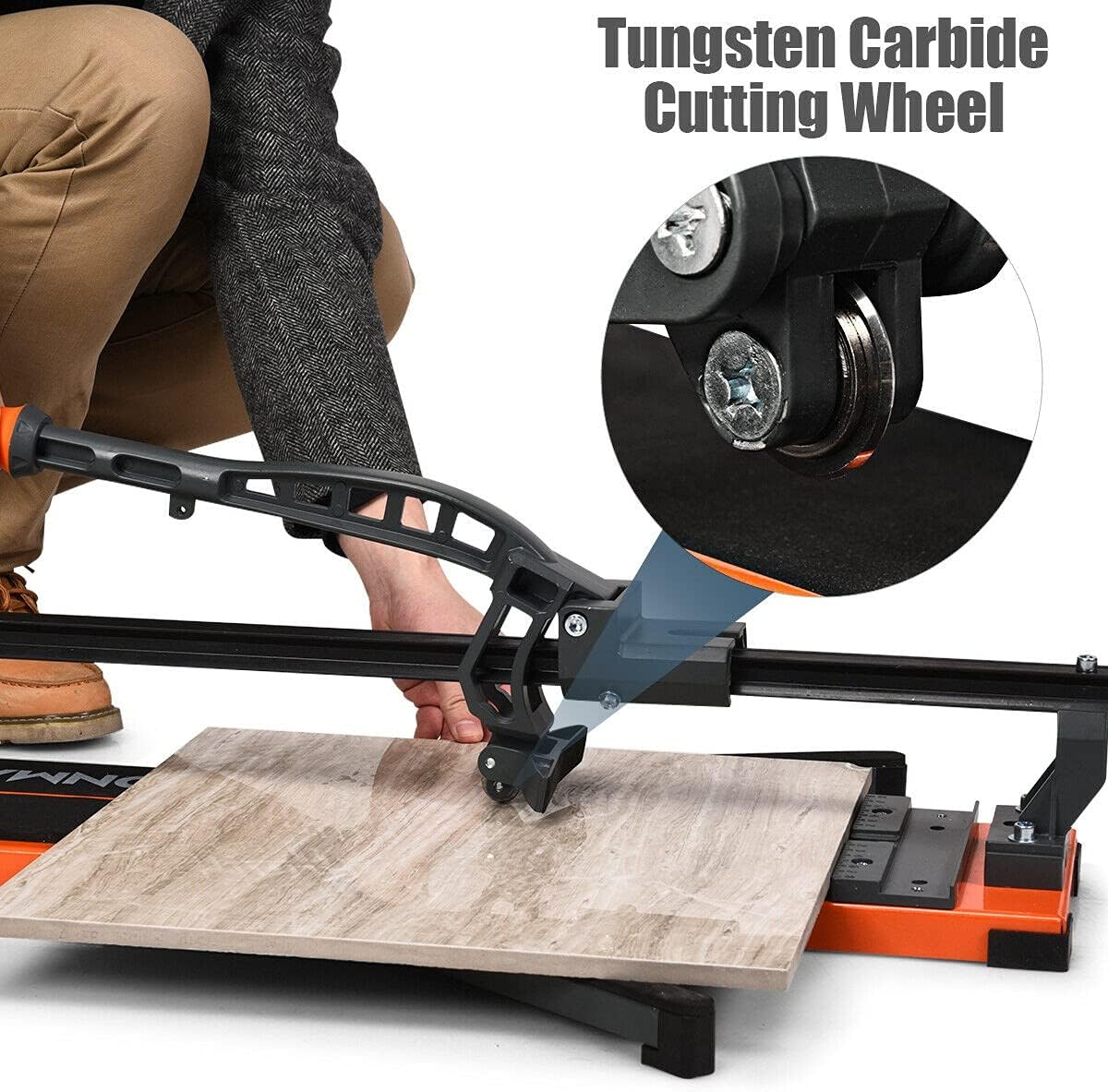 24 Inches Manual Tile Cutter with Tungsten Carbide Cutting Wheels M528