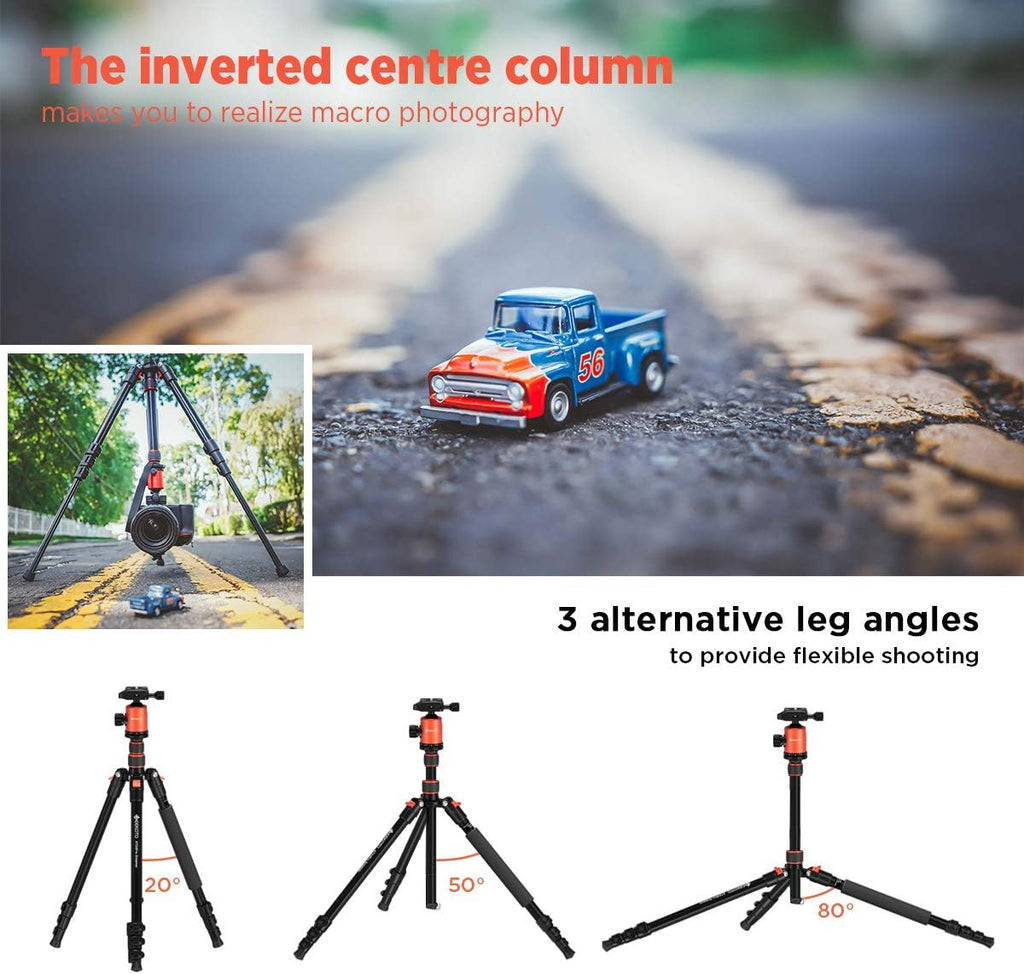 77’’ Aluminum Camera Tripod with 360 Degree Ball Head L225