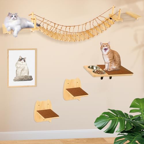 Cat Wall Shelves with Hammock and Perch J282
