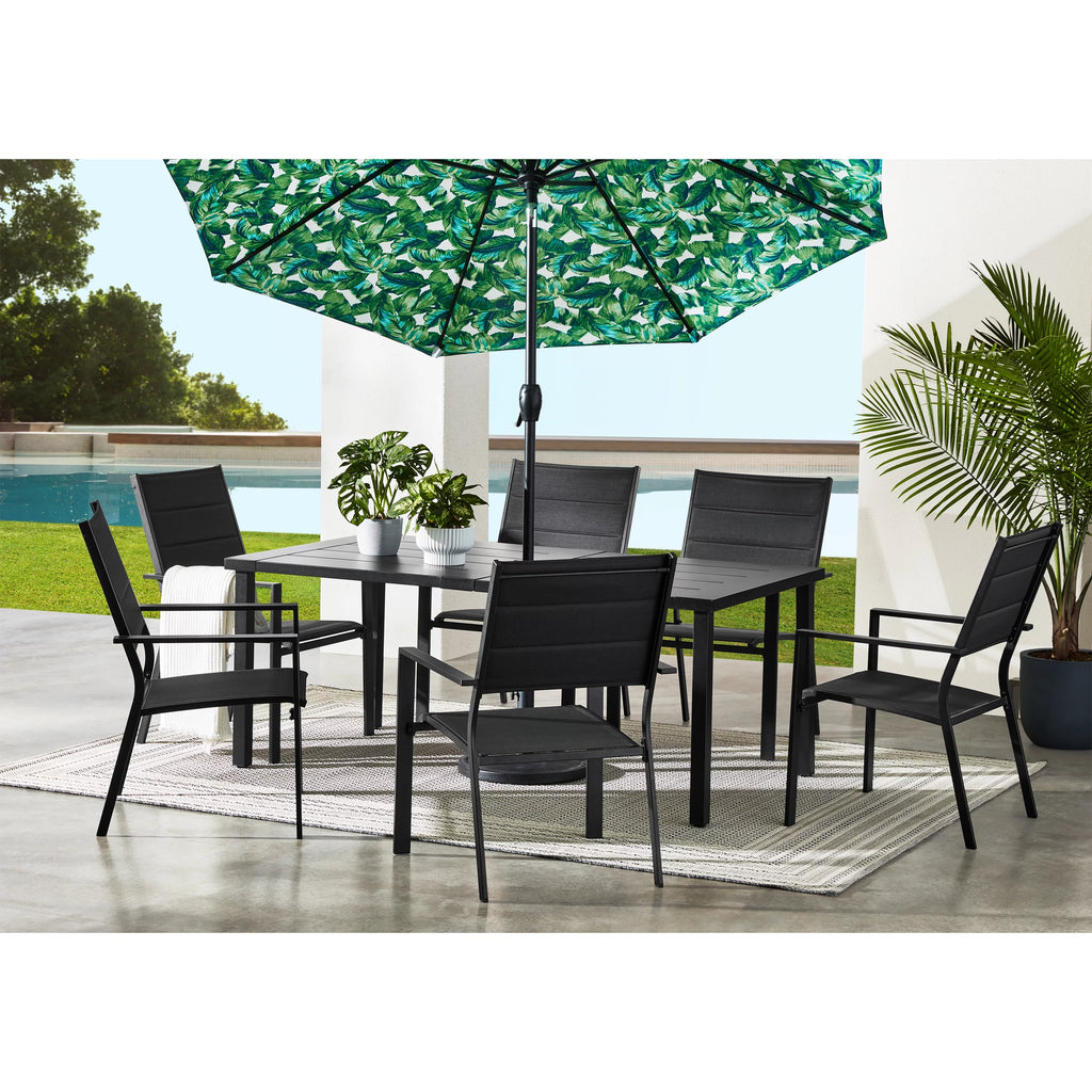 Black 7-Piece Outdoor Patio Dining Set M595