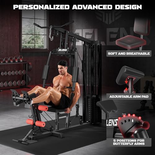 Multifunctional Home Gym with 150LBS Weight Stack E8230