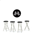 Set of 4 Padded Bar Stools Y6369
