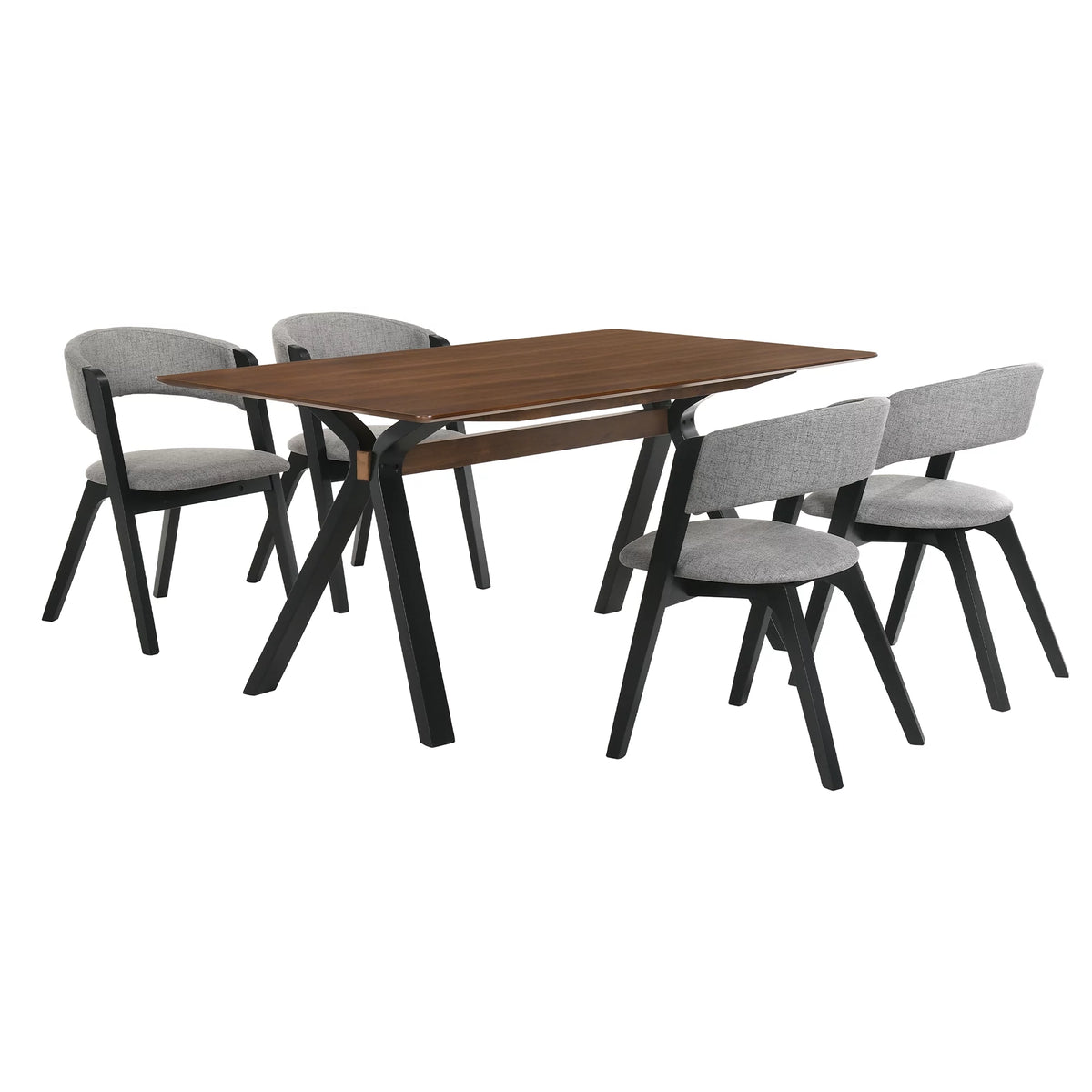 5PC Wood Dining Table and Chair Set C333615
