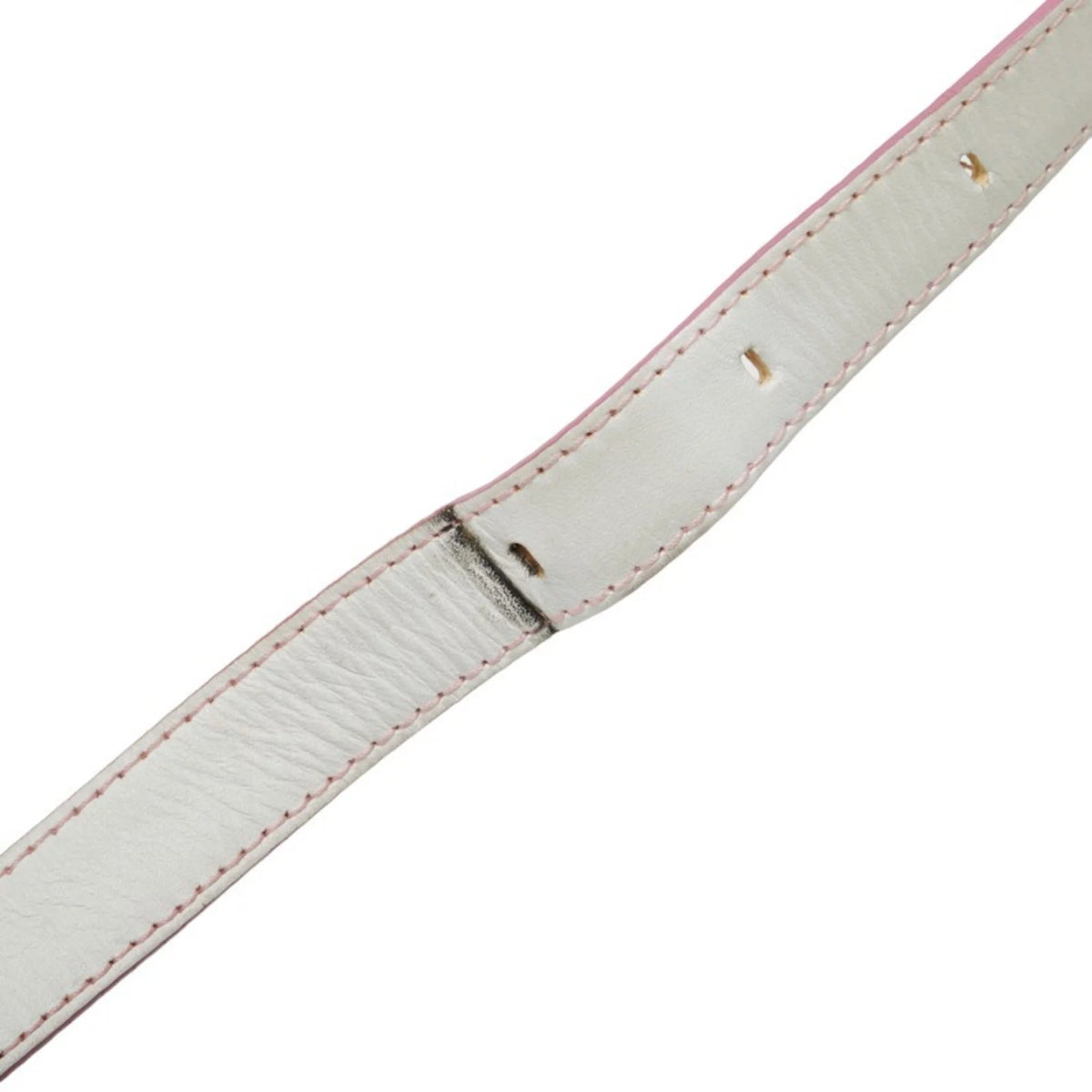 Pre-Owned Pink White Canvas Leather Shoulder Bag M118981