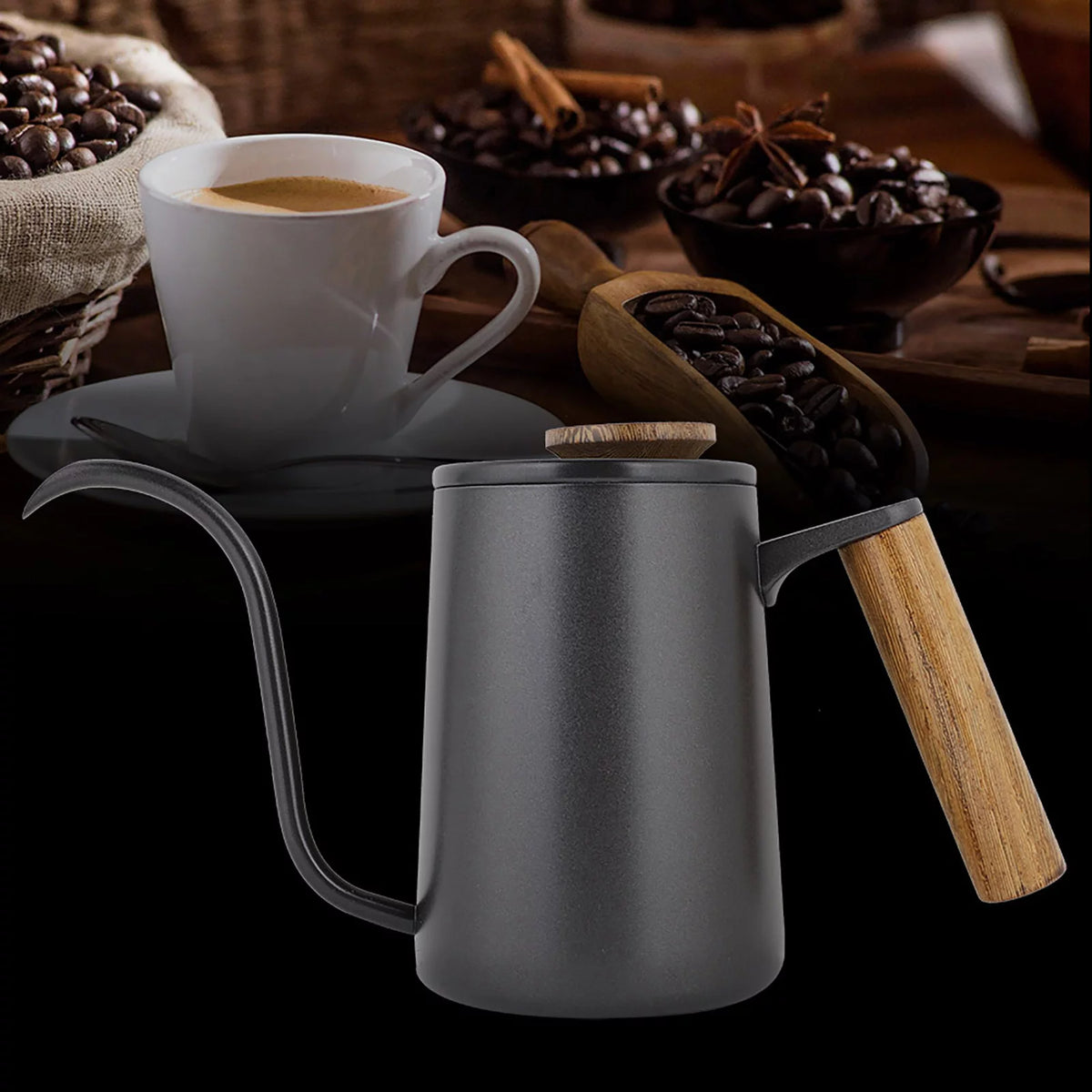 600ML Stainless Steel Gooseneck Drip Coffee Pot L649650