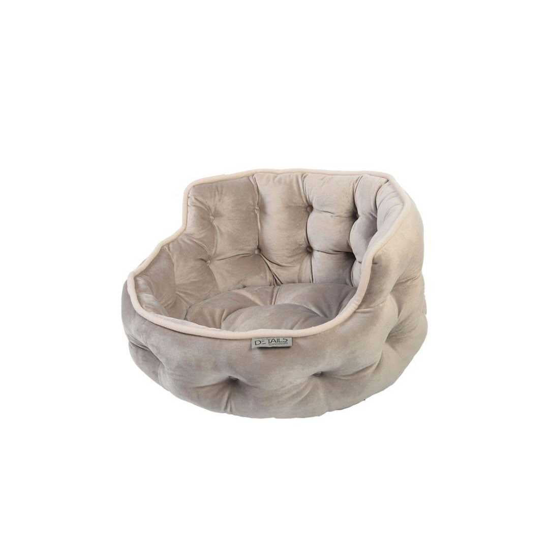 Mini Tufted Velvet Round Cuddler Pet Bed J415438