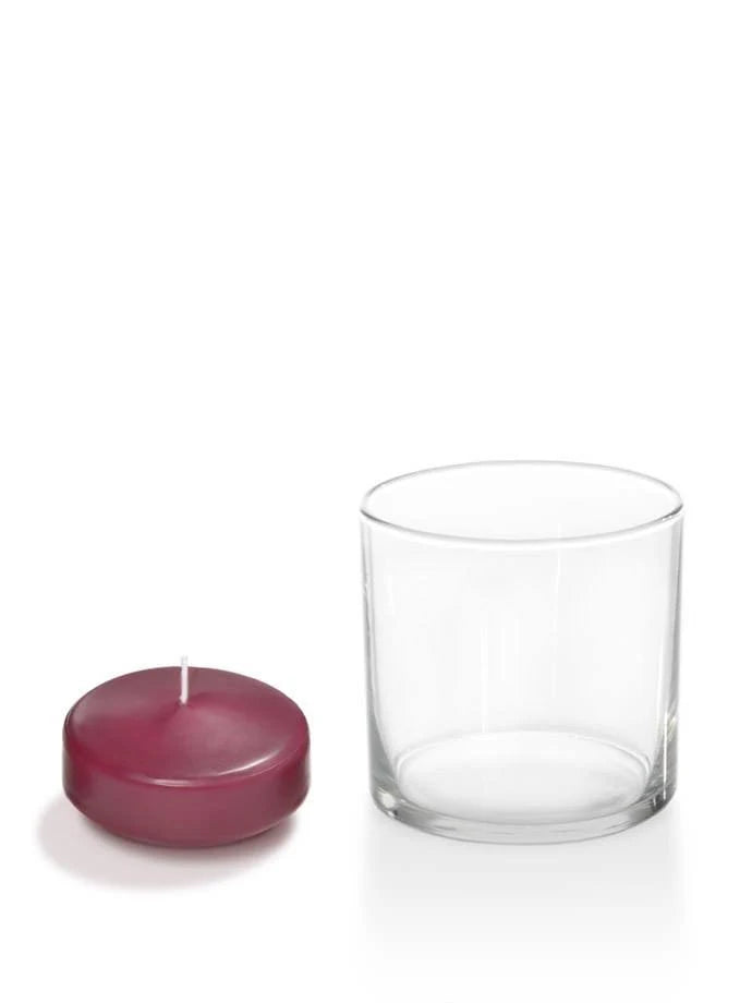 Set of 36 Floating Candles & Glass Holder J52763