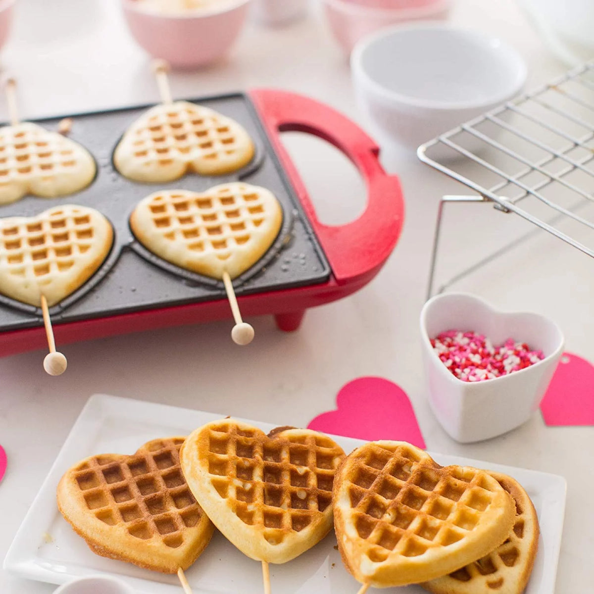 Heart Shaped Waffle Maker T7365