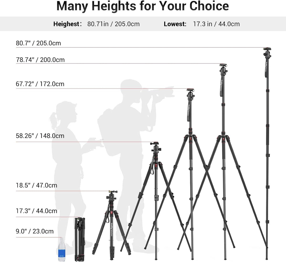 Foldable Aluminum Camera Tripod & Monopod N771031