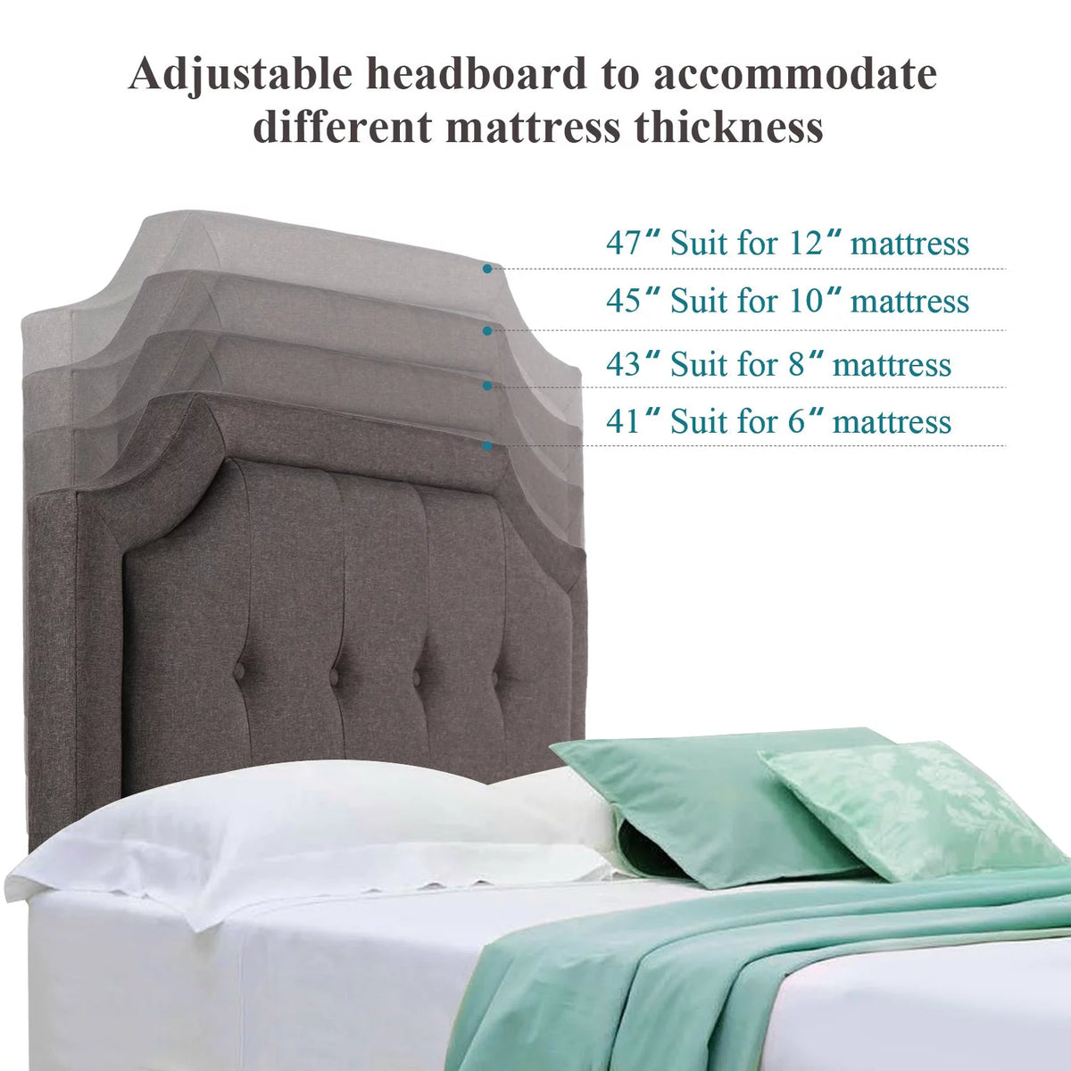 3-Piece Upholstered Platform Bed Frame and 2 Nightstand L175240
