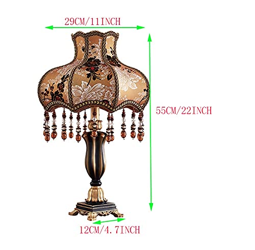 Brown Handmade Fabric Shade Table Lamp A33694