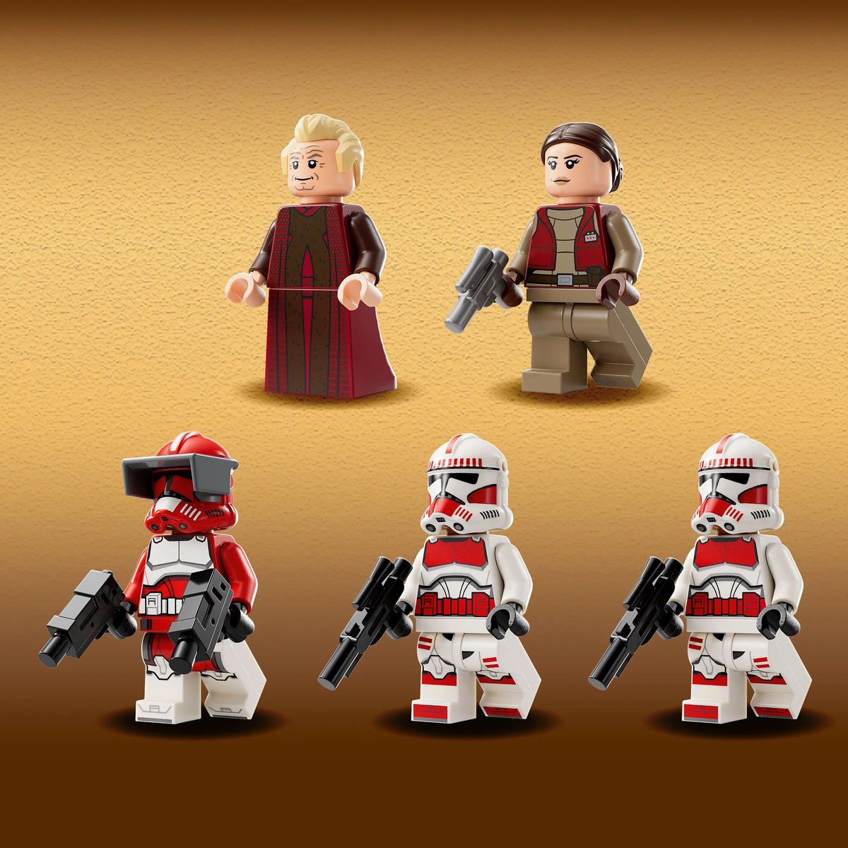 Buildable Star Wars Toy with 3 Clone Trooper Minifigures M72906