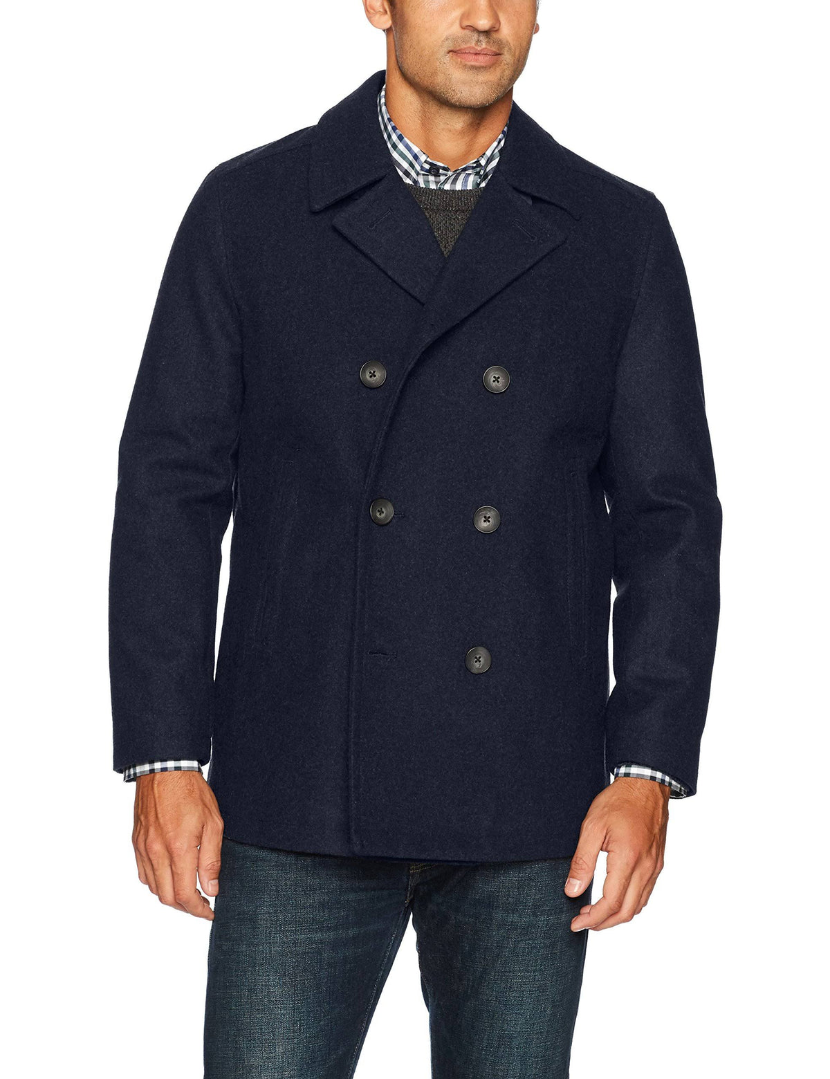 Blue Wool Blend Peacoat J8251