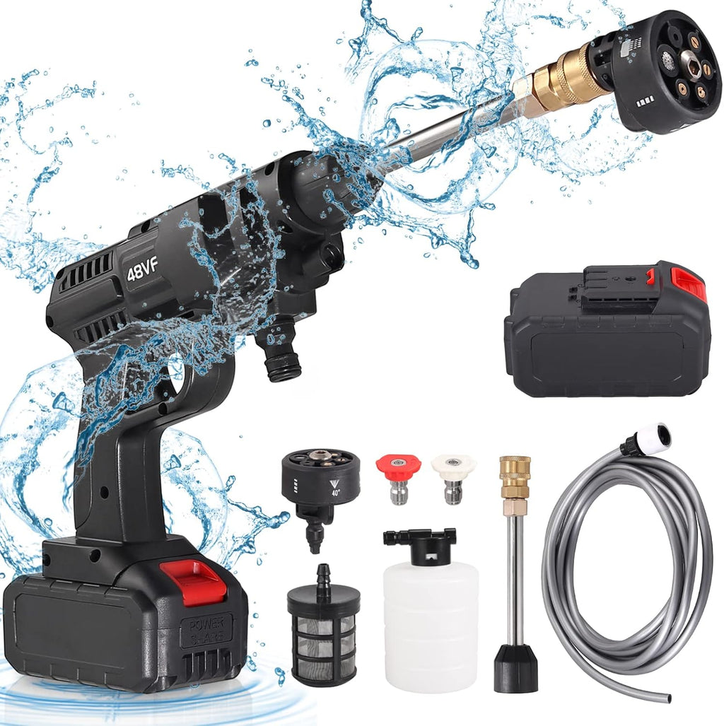 Cordless Pressure Washer 20V 4.0Ah 450 PSI 6 in 1 Adjustable Nozzle Q71022