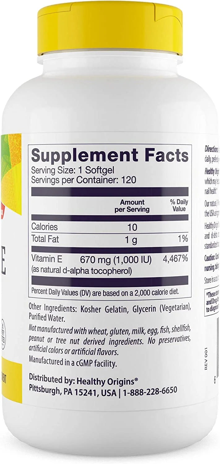 Natural Vitamin E 670 mg 120 Sgels G8336