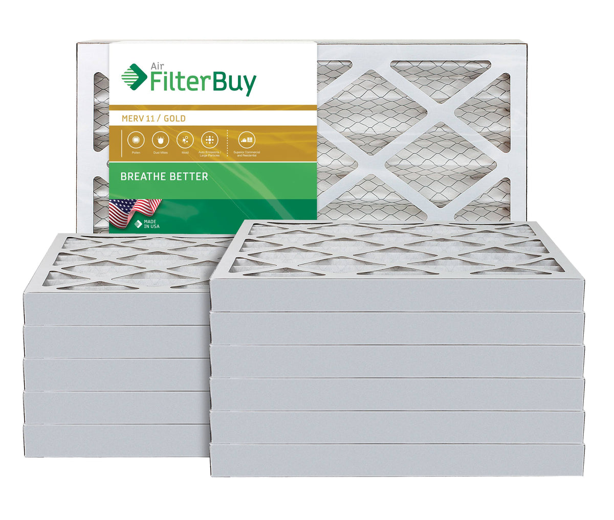 16x20x2 MERV 11 Pleated HVAC Air Filter 12-Pack Z910
