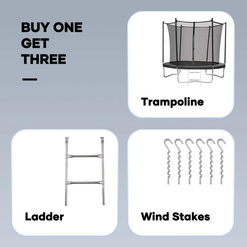 8ft Trampoline with 360 Safety Enclosure I107960