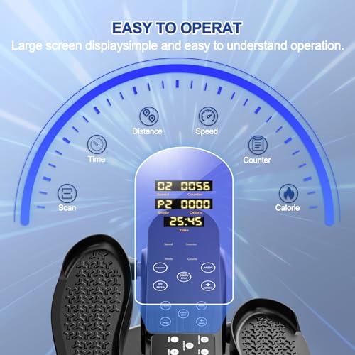 Under Desk Elliptical Machine Portable Seated Pedal Exerciser with Remote Control P155