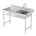 Stainless Steel Free Standing Single Bowl Utility Sink with Faucet B5139