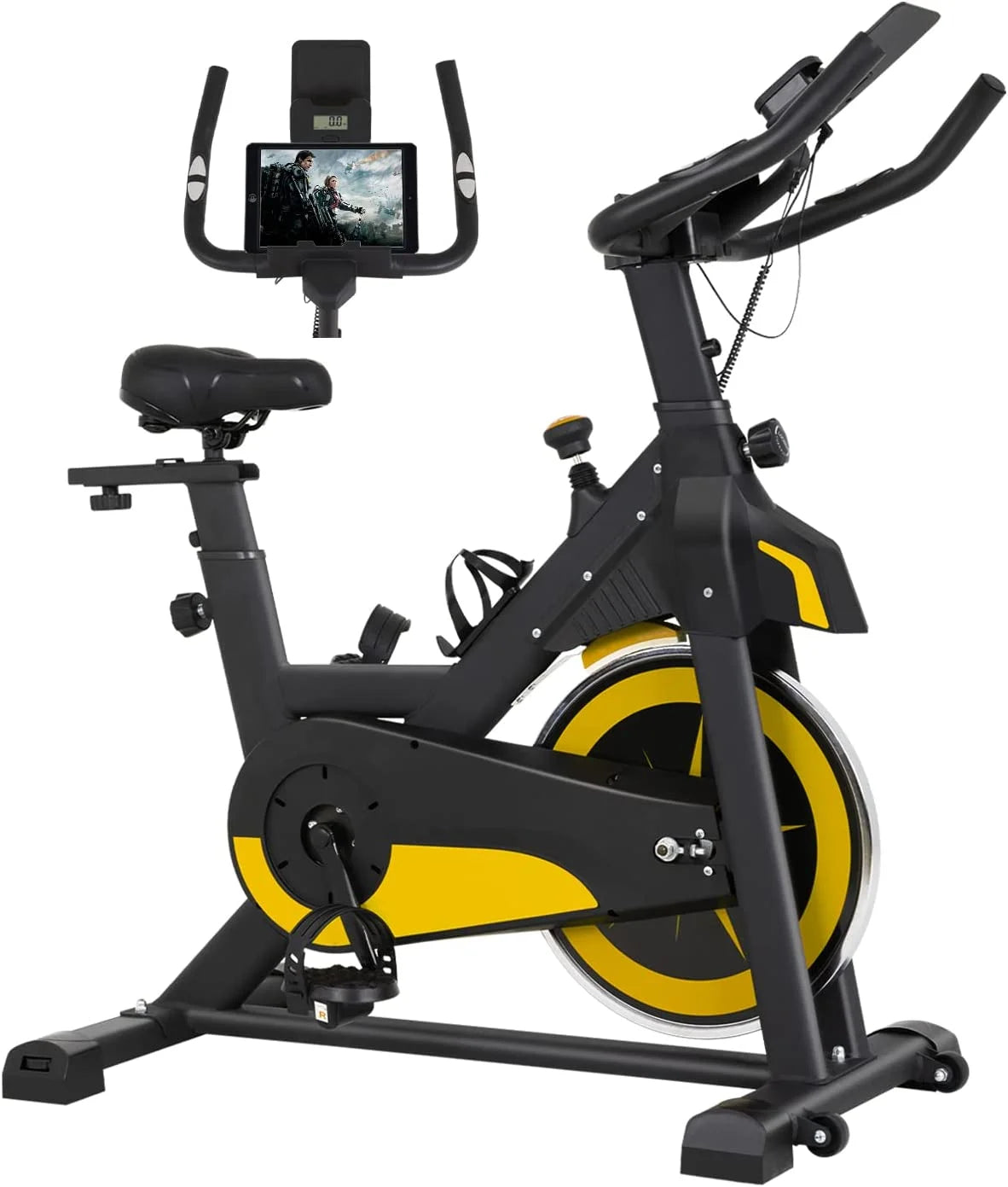 Exercise Bike Indoor Cycling Bike Stationary Black U404