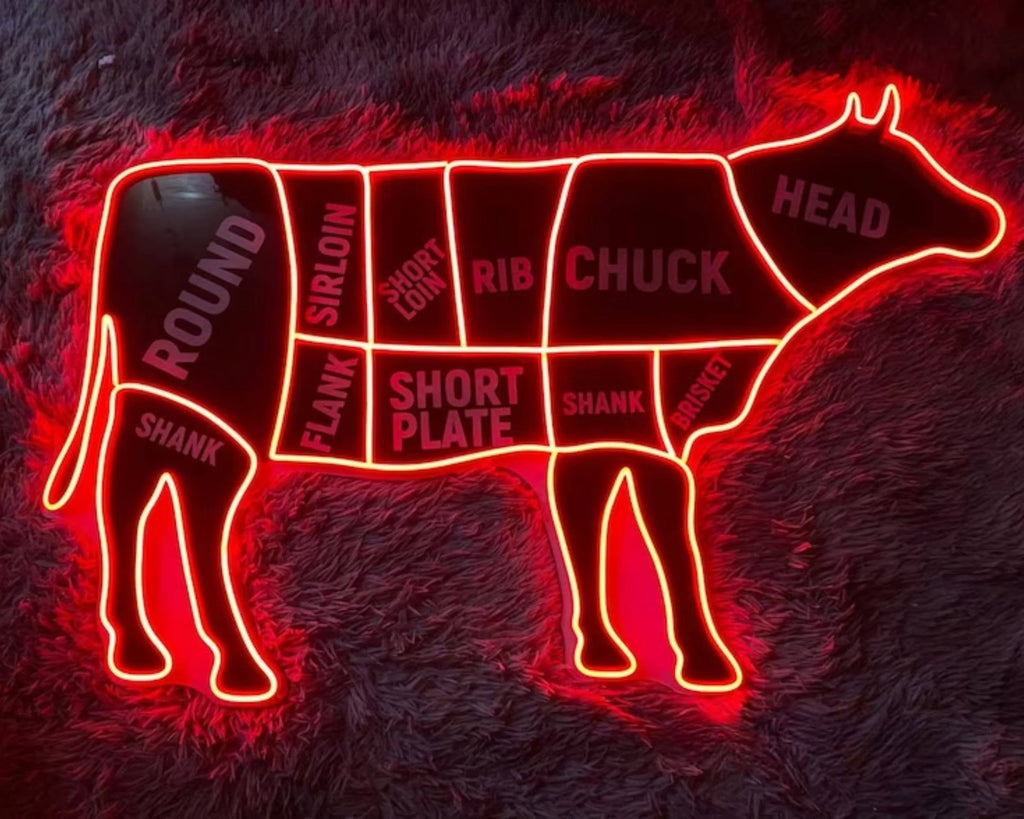 Beef Butcher Neon Sign W48696