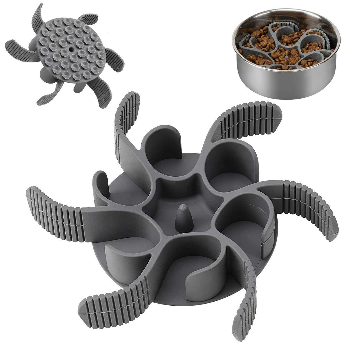 Silicone Spiral Slow Feeder Dog Bowl H1345
