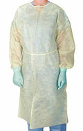 Lightweight Disposable Isolation Gown Yellow Pack of 50 K30615