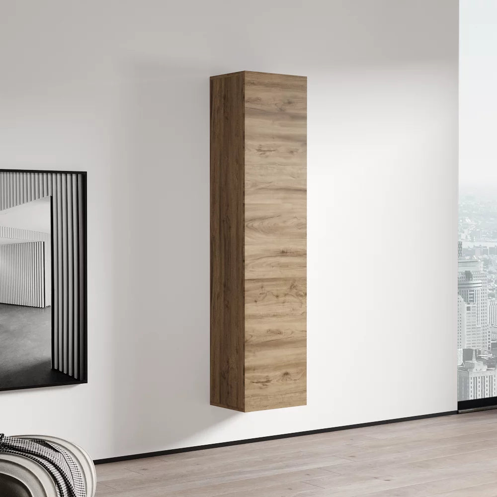Oak Modular Wall Mounted Floating Bookcase Cabinet K5899