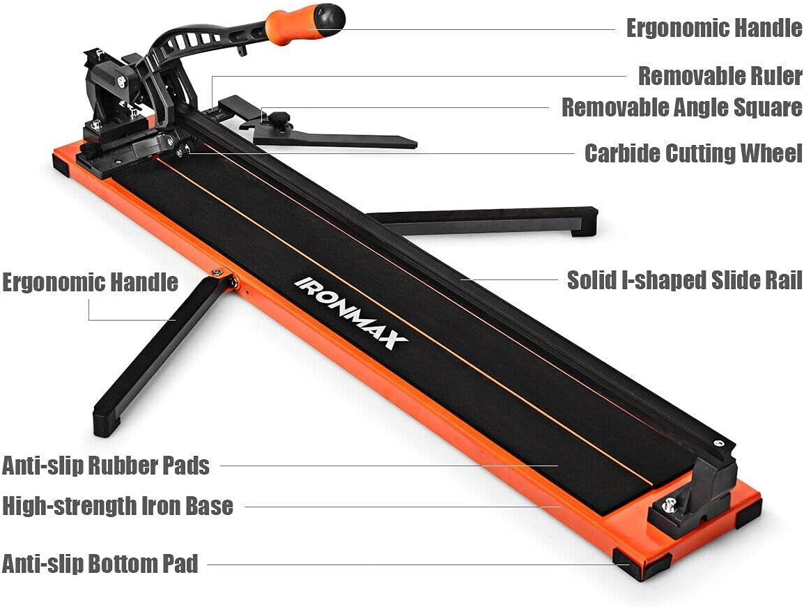 24 Inches Manual Tile Cutter with Tungsten Carbide Cutting Wheels M528