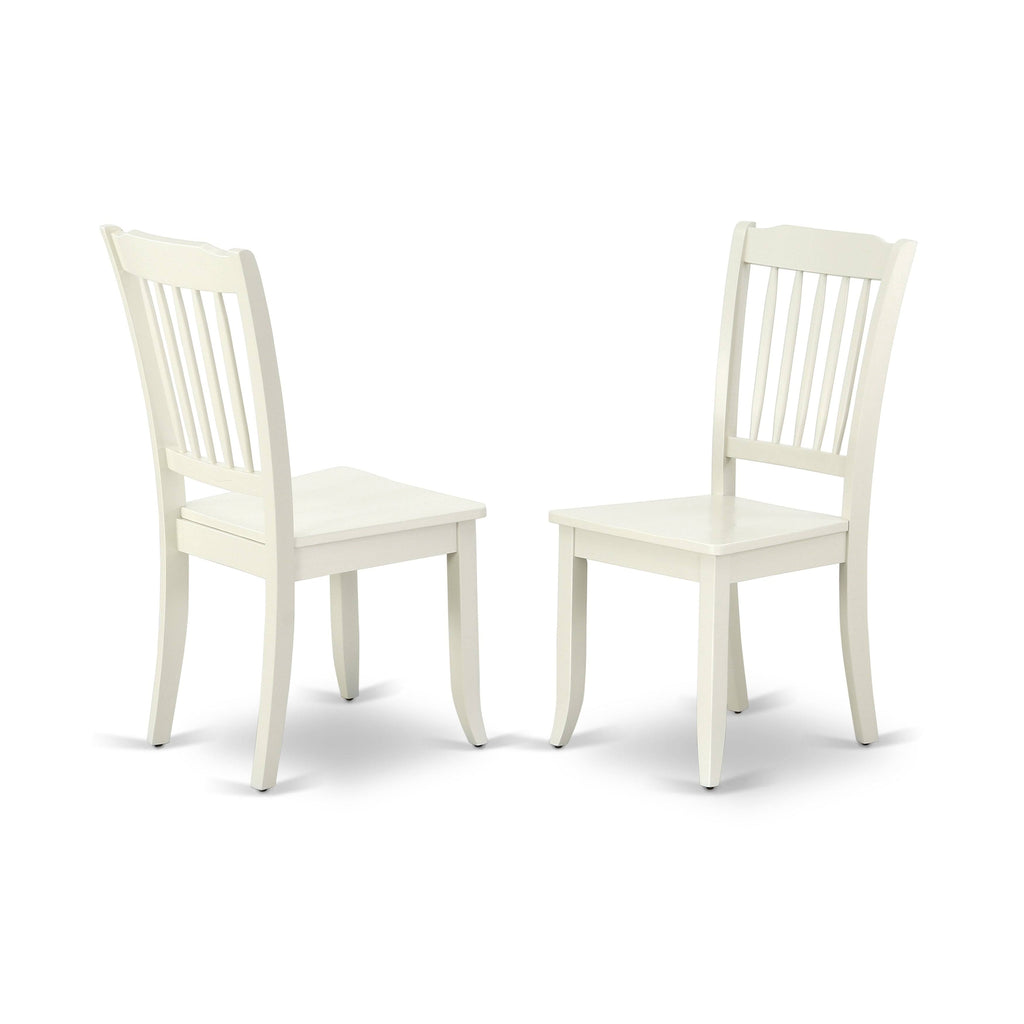 5pc Round 36 inch Table and 4 Vertical Slatted Chairs Y41809