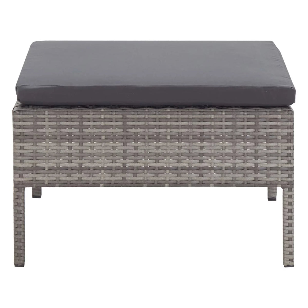 5 Piece Gray Poly Rattan Patio Sofa Set with Coffee Table T42599
