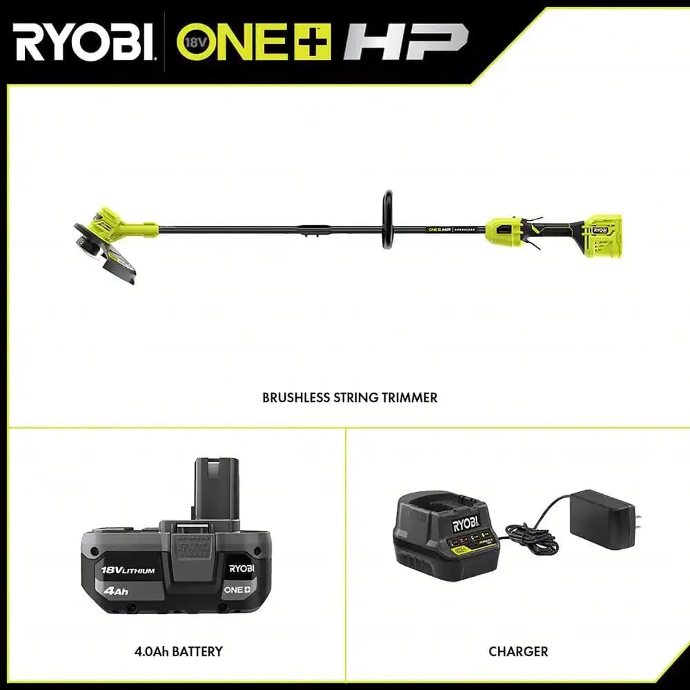 18V Cordless Battery String Trimmer with 4.0 Ah Battery and Charger H5412