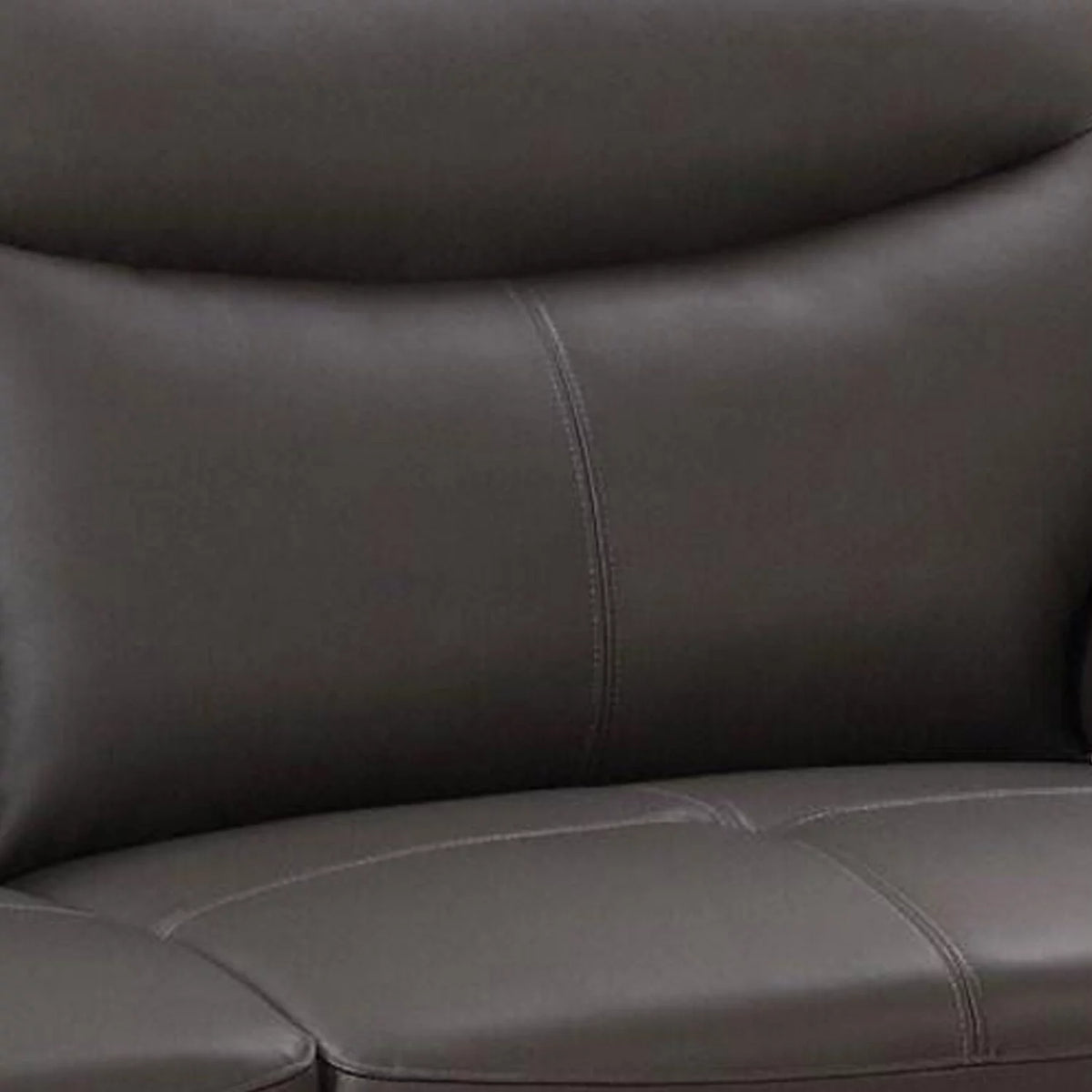 82 Inch Taupe Gray Leather Sofa I9232