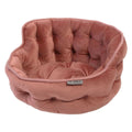 Mini Tufted Velvet Round Cuddler Pet Bed J415438