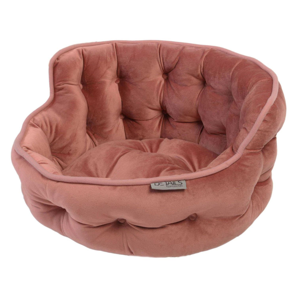 Mini Tufted Velvet Round Cuddler Pet Bed J415438