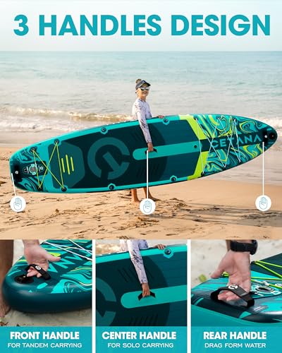 11'6×35" Extra Wide Inflatable Paddle Board 400lb Capacity R4359
