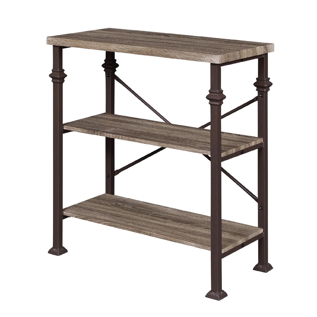 3-Tier Rustic Industrial Bookshelf K91877