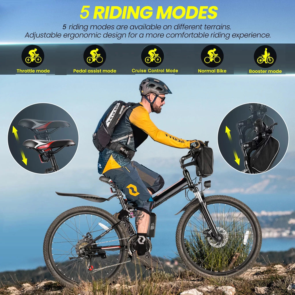 500W 26" Folding Electric Bicycle U89196