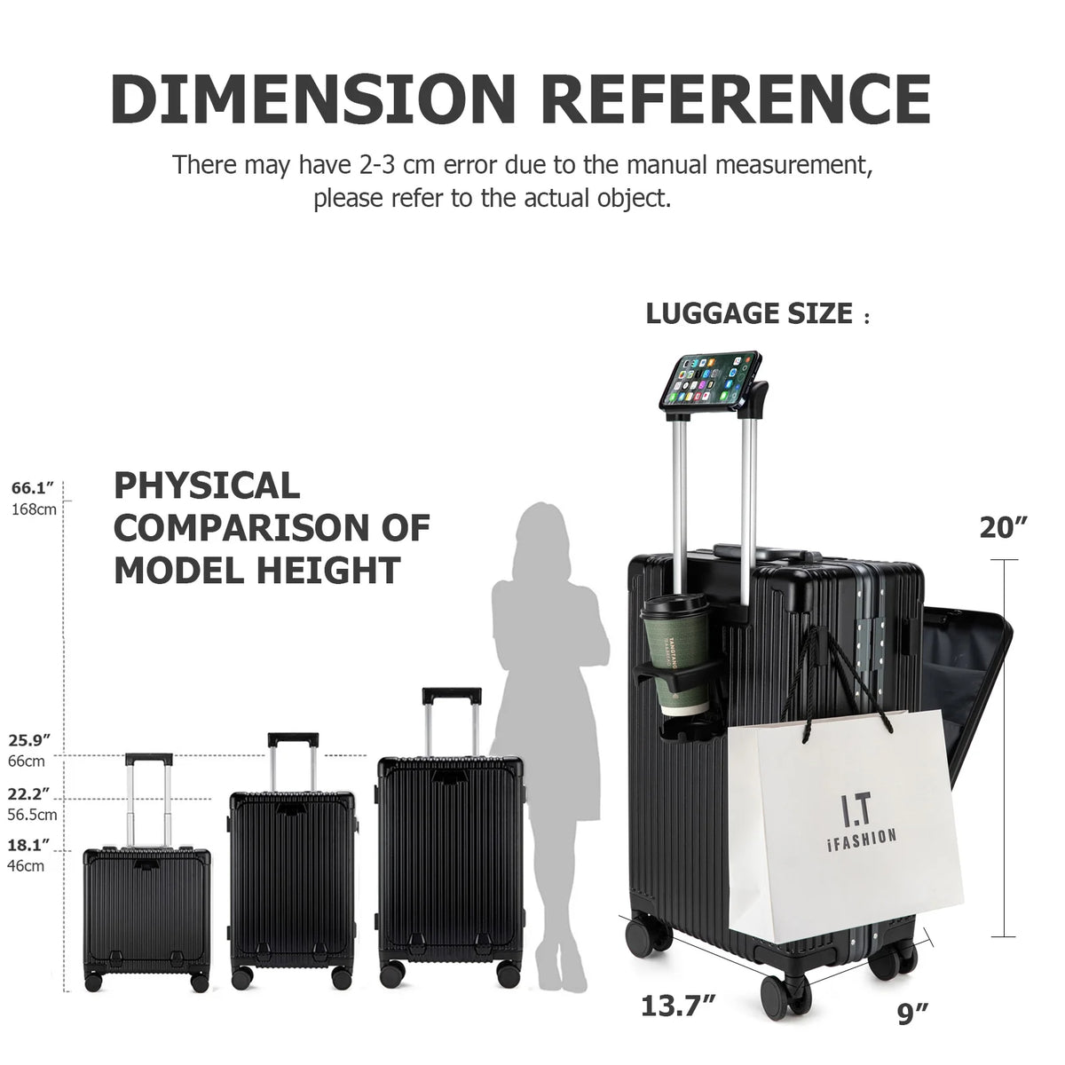 Aluminium Frame Hardside Expandable Spinner Wheel Luggage S4354