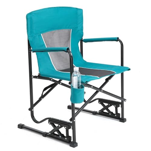 Blue Folding Camping Chair with Cup Holder D11468