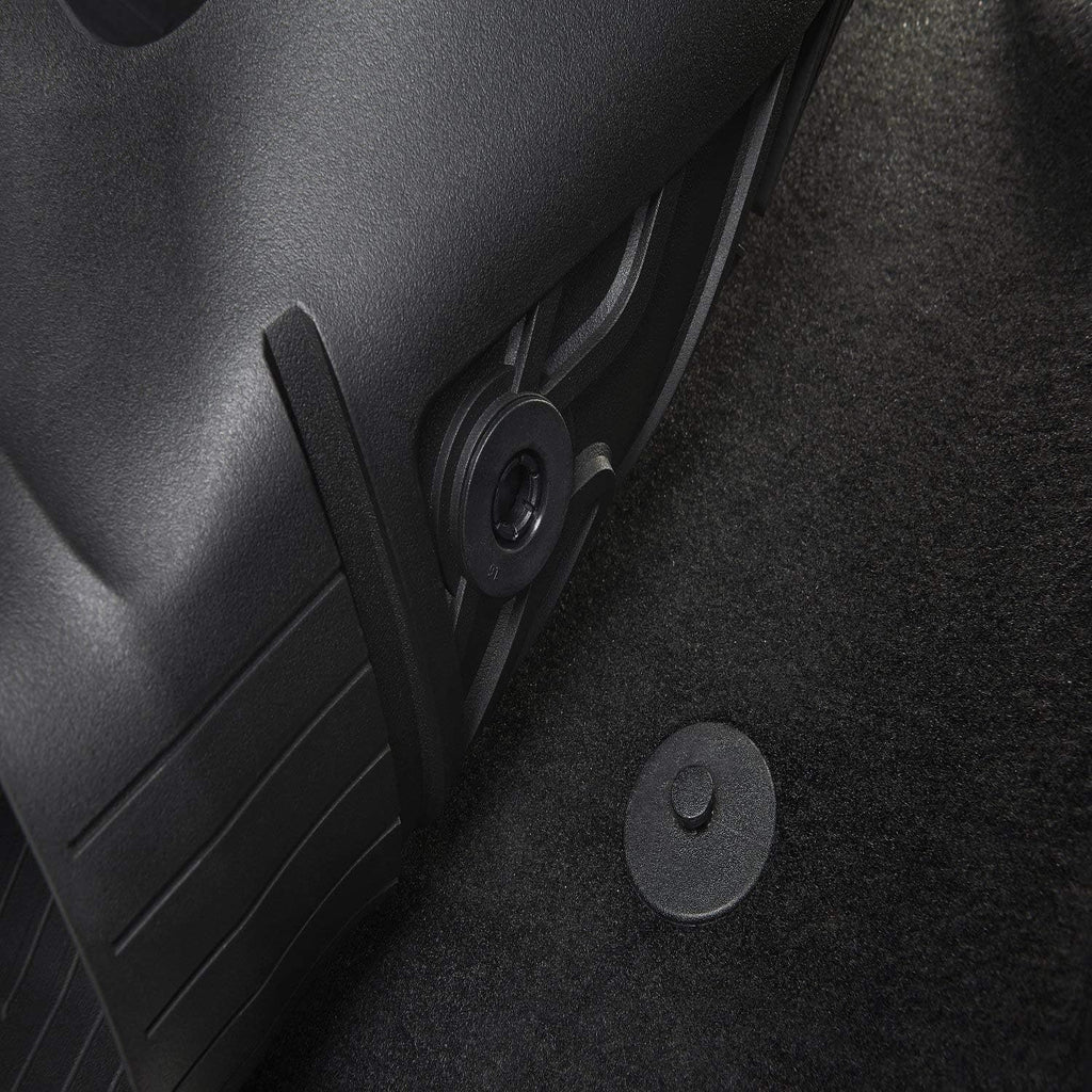 Black TPE All Weather Floor Mats Full Set J3536