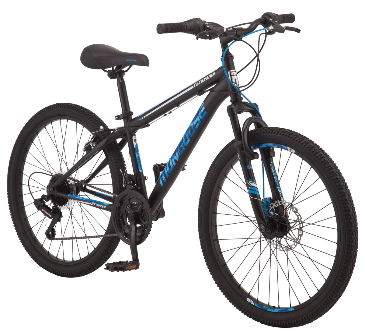 24-inch 21 Speed Black Mountain Bike E634799