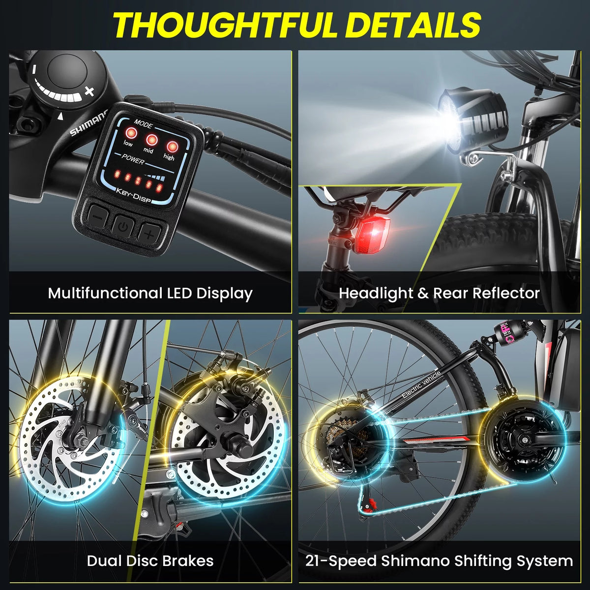500W 26" Folding Electric Bicycle U89196
