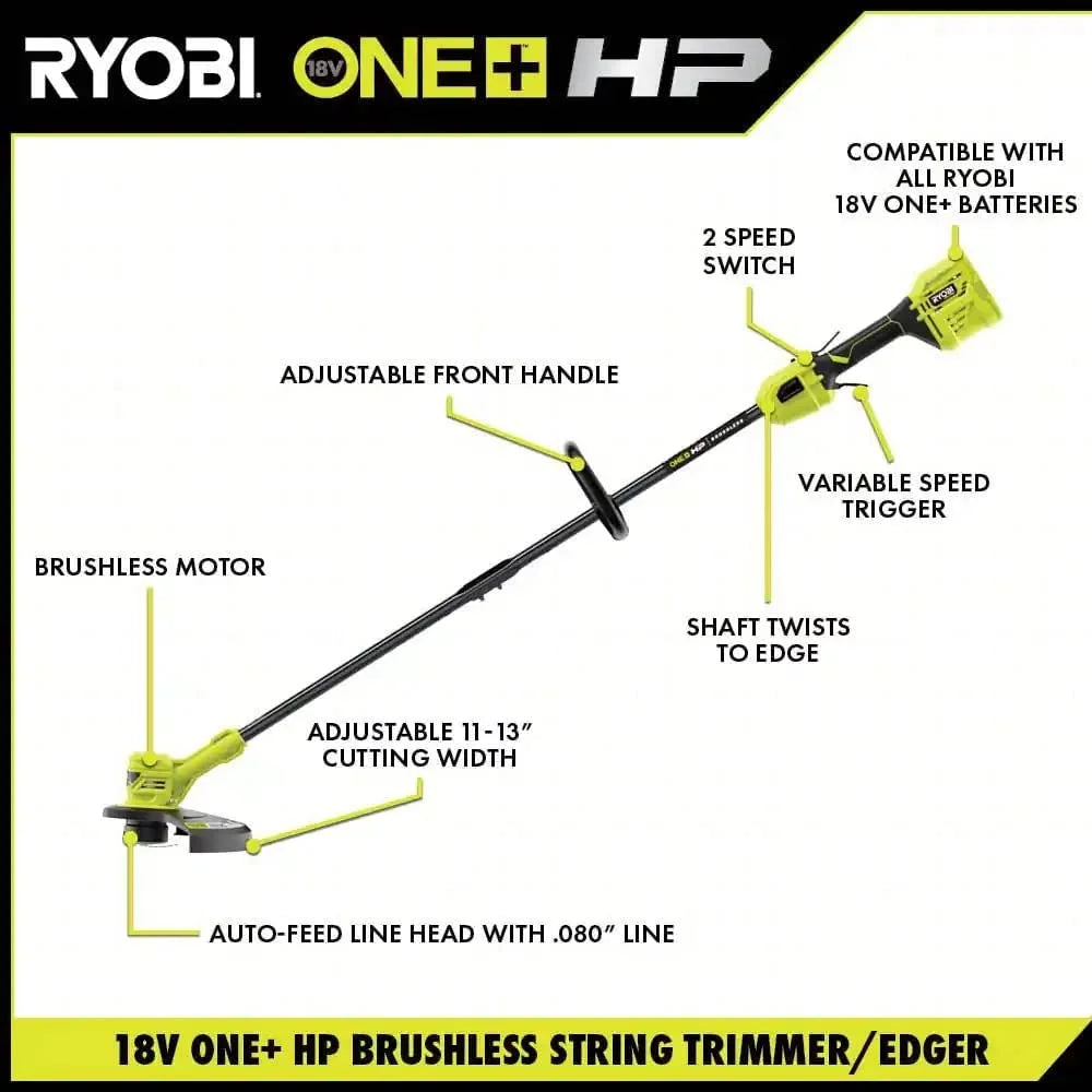 18V Cordless Battery String Trimmer with 4.0 Ah Battery and Charger H5412
