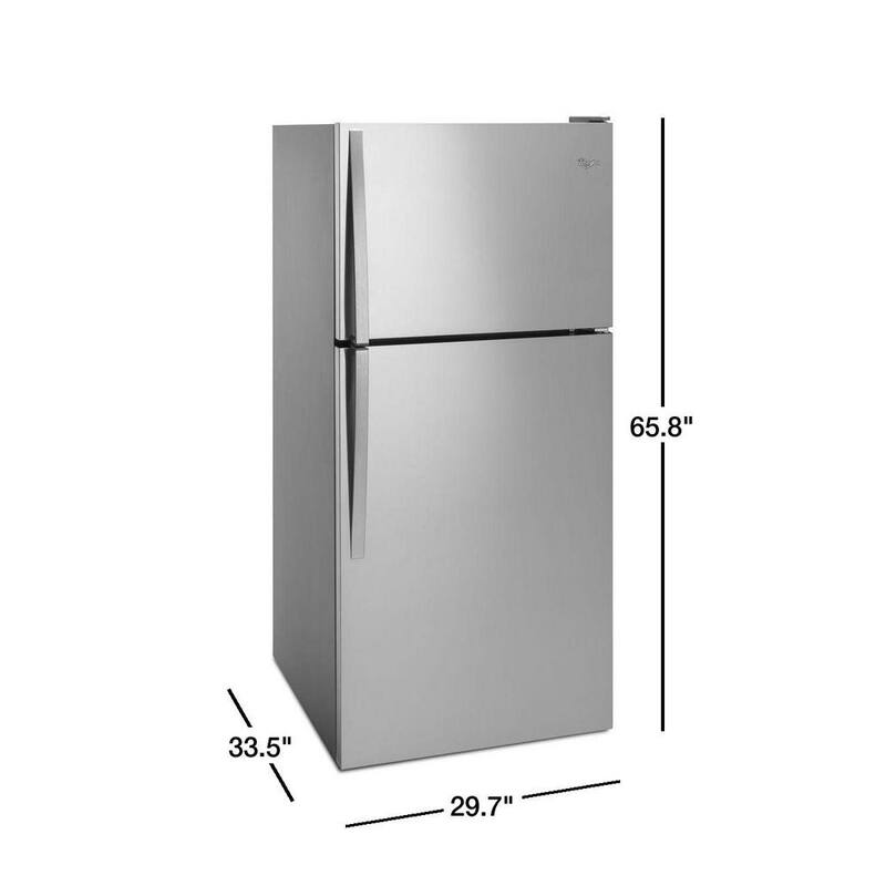 Top Freezer Refrigerator in Monochromatic Stainless Steel G86664